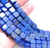 9-10MM Lapis Lazuli Gemstone Grade AA Cube Loose Beads 7 inch Half Strand (80004070-B110)