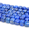 9-10MM Lapis Lazuli Gemstone Grade AA Cube Loose Beads 7 inch Half Strand (80004073-B110)