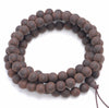 6MM Matte Vietnam Aquilaria Eaglewood Round Loose Beads 26 inch (80004079-W11)