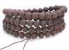 6MM Matte Vietnam Aquilaria Eaglewood Round Loose Beads 26 inch (80004079-W11)