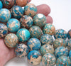 18MM Blue Imperial Jasper Gemstone Round Loose Beads 7.5 inch Half Strand (80004096-B109)