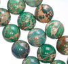 18MM Green Imperial Jasper Gemstone Round Loose Beads 7.5 inch Half Strand (80004097-B109)