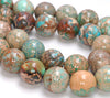 18MM Green Blue Imperial Jasper Gemstone Round Loose Beads 7.5 inch Half Strand (80004098-B109)