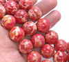 18MM Red Imperial Jasper Gemstone Round Loose Beads 7.5 inch Half Strand (80004100-B109)