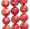 18MM Red Imperial Jasper Gemstone Round Loose Beads 7.5 inch Half Strand (80004100-B109)