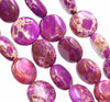 18MM Purple Imperial Jasper Gemstone Flat Round Loose Beads 7.5 inch Half Strand (80004101-B109)