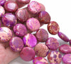 20MM Pink Imperial Jasper Gemstone Flat Round Loose Beads 7.5 inch Half Strand (80004102-B109)