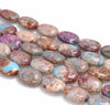 18X13MM Blue Brown Imperial Jasper Gemstone Oval Loose Beads 7.5 inch Half Strand (80004103-B109)