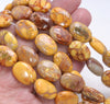 18X13MM Yellow Imperial Jasper Gemstone Oval Loose Beads 7.5 inch Half Strand (80004104-B109)