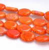 20X15MM Orange Imperial Jasper Gemstone Oval Loose Beads 15.5 inch Full Strand (80004105-B109)