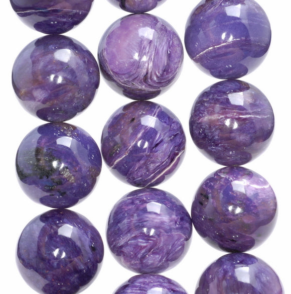 20MM Charoite Gemstone Grade AAA Round Loose Beads (80004109-A175)