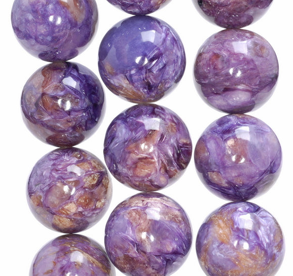 20MM Charoite Gemstone Grade AA Round Loose Beads (80004110-A175)