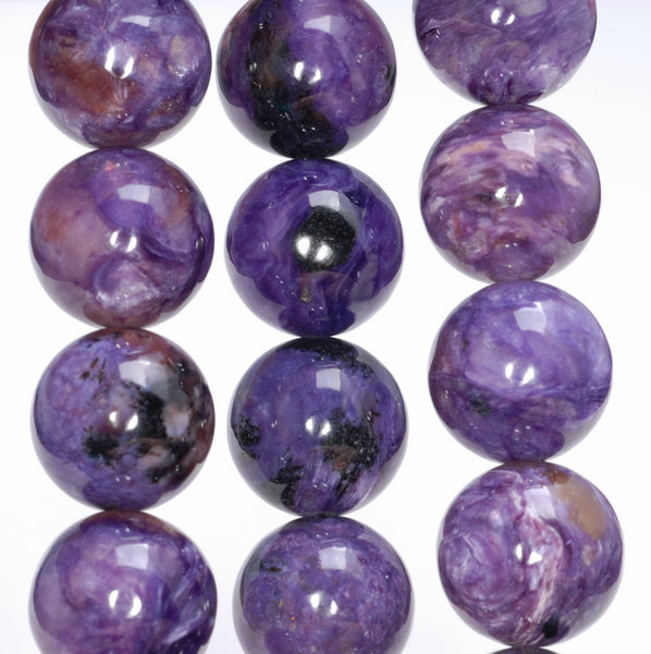 16MM Charoite Gemstone Grade AAA Round Loose Beads (80004115-A175)