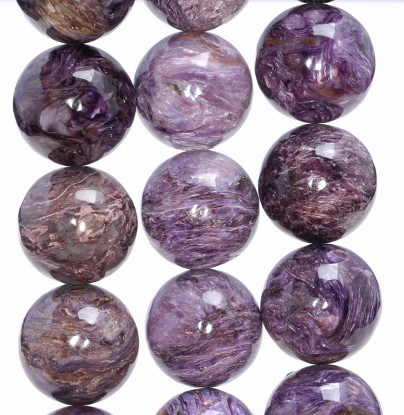 16MM Charoite Gemstone Grade AA Round Loose Beads (80004116-A175)