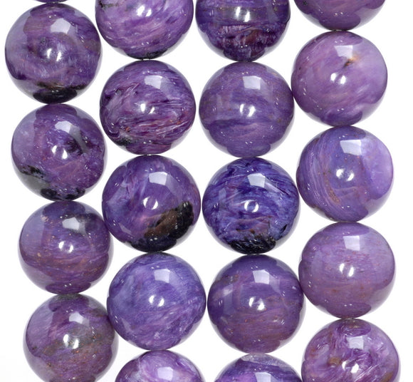 14MM Charoite Gemstone Grade AAA Round Loose Beads 8 inch Half Strand (80004117-A175)