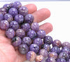 14MM Charoite Gemstone Grade A Round Loose Beads 8 inch Half Strand (80004120-A175)