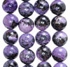 14MM Charoite Gemstone Grade A Round Loose Beads 8 inch Half Strand (80004122-A175)