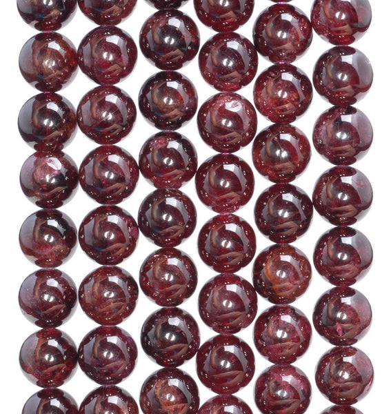 8MM Garnet Gemstone Grade AA Round Loose Beads 15.5 inch Full Strand (80004125-B110)