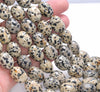 16X12-15X11MM Dalmation Jasper Gemstone Nugget Pebble Loose Beads 15.5 inch Full Strand (80004130-B110)