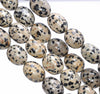 16X12-15X11MM Dalmation Jasper Gemstone Nugget Pebble Loose Beads 15.5 inch Full Strand (80004130-B110)