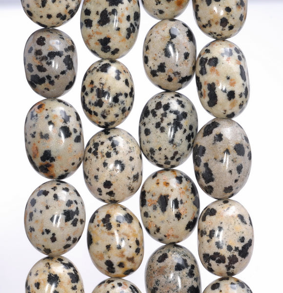 16X12-15X11MM Dalmation Jasper Gemstone Nugget Pebble Loose Beads 15.5 inch Full Strand (80004130-B110)