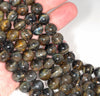 10MM Blue Tiger Eye Gemstone Grade AB Round Loose Beads 7.5 inch Half Strand (80004139 H-B111)