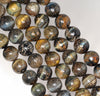 10MM Blue Tiger Eye Gemstone Grade AB Round Loose Beads 7.5 inch Half Strand (80004139 H-B111)