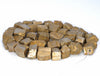 10MM Titanium Gold Pyrite Gemstone Rugged Nugget Cube Loose Beads 7.5 inch Half Strand (80004145-B112)