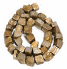 10MM Titanium Gold Pyrite Gemstone Rugged Nugget Cube Loose Beads 7.5 inch Half Strand (80004145-B112)