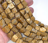 12MM Titanium Gold Pyrite Gemstone Rugged Nugget Cube Loose Beads 7.5 inch Half Strand (80004148-B112)