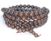 8MM Natural Soil Old Agarwood Aquilaria Wood Round Loose Beads 34 inch (80004149-W12)