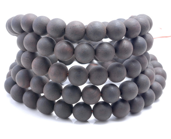 10MM Vietnam Aquilaria Eaglewood Round Loose Beads 43 inch (80004151-W12)