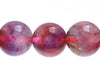 7-8mm Rare Auralite 23 Cacoxenite Grade AA Red Purple Pink Meditation Quartz Round Loose Beads 7 inch Half Strand (80005116-456)