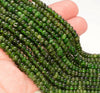 5x3MM Deep Chrome Diopside Gemstone Rondelle Loose Beads 7 inch Half Strand (80006390-494)