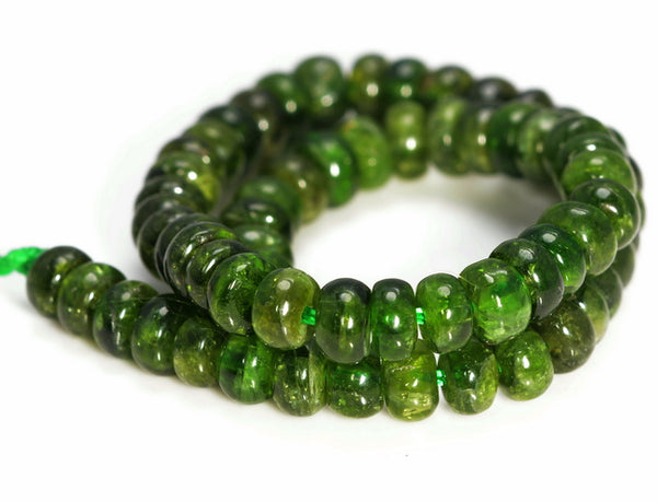 5x3MM Deep Chrome Diopside Gemstone Rondelle Loose Beads 7 inch Half Strand (80006390-494)