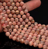 7MM Argentina Rhodochrosite Gemstone Round Loose Beads 7.5 inch Half Strand (80006403-494)