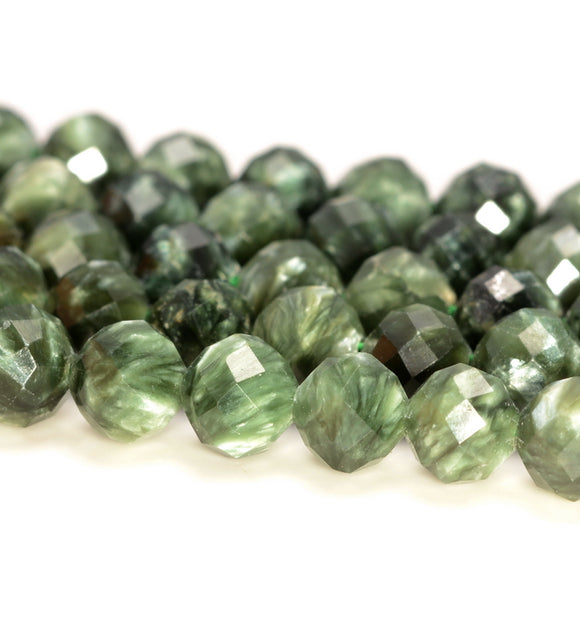 3MM Seraphinite Gemstone Grade AAA Micro Faceted Round Loose Beads 15 inch Full Strand (80006517-A204)