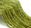 4MM Peridot Gemstone Grade AB Micro Faceted Round Loose Beads 15.5 inch Full Strand (80006525-A204)