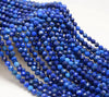 4MM Lapis Lazuli Gemstone Grade AA Micro Faceted Round Loose Beads 15 inch Full Strand (80006528-A204)