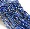 5MM Lapis Lazuli Gemstone Grade A Micro Faceted Round Loose Beads 15 inch Full Strand (80006529-A205)