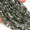 6MM Ruby Zoisite Gemstone Grade AB Micro Faceted Round Loose Beads 15.5 inch Full Strand (80006536-A205)