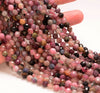 6MM Multi Color Tourmaline Gemstone Grade A Micro Faceted Round Loose Beads 15 inch Full Strand (80006537-A205)