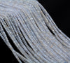 3x2MM Chalcedony Blue Lace Agate Gemstone Grade AA Micro Faceted Rondelle Loose Beads 15.5 inch Full Strand (80006543-A205)