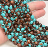 8MM Bronzite Turquoise Gemstone Round Loose Beads 7.5 inch Half Strand (80006567 H-495)