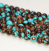 8MM Bronzite Turquoise Gemstone Round Loose Beads 16 inch Full Strand (80006567-495)