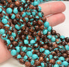 10MM Bronzite Turquoise Gemstone Round Loose Beads 15.5 inch Full Strand (80006568-495)