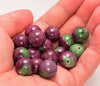 12-13MM Green Red Ruby Zoisite Gemstone Round Loose Beads (80006571-496)