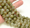 10MM Rare Green Phantom Quartz Gemstone Round Loose Beads 7 inch Half Strand (80006578-496)