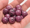 14-15MM Pink Red Ruby Gemstone Round Loose Beads (80006586-496)