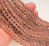 6MM Matte Deep Strawberry Quartz Gemstone Round Loose Beads 15.5 inch Full Strand (80006589-496)